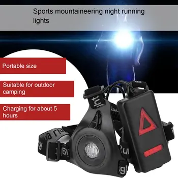 Сигурна Нощни Лампи Спортни Ходови Светлини на Открито LED Фенерче За Нощно Бягане Предупредителни Светлини USB Зареждане на Гърдите Лампа Light Факел