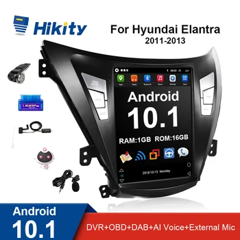 Автомобилно Радио Hikity GPS Навигация 2 + 32G Android 10 с 9,7-инчов Екран, Мултимедиен Плейър Carplay За Hyundai Elantra 2011-2013