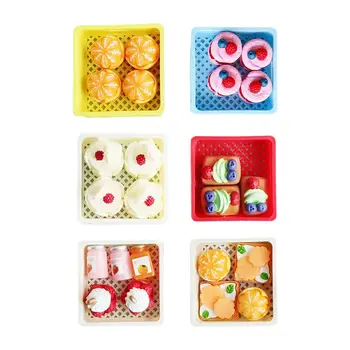 Фигурки от кошници с плодове, Куклена къща, кухненски миникартинка за луксозни мебели