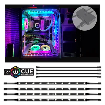 Адресуемая цифрова led лента WS2812b за iCUE интерфейс CORSAIR, комплект led осветление Rainbow RGB PC Декор на корпуса на компютъра