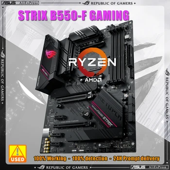 ДЕТСКА дънната платка ASUS ROG STRIX B550-F AMD B550 за AMD AM4 Поддържа AMD Ryzen5000 4000 3000series 4 x DDR4 PCI-E 4.0