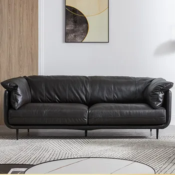 Евтин черен директен италиански диван, безплатна доставка, дълъг foldout диван, поролоновая гъба, водоустойчиви мебели за дома Divani Soggiorno