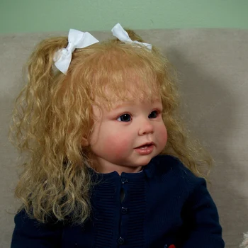 28-инчов комплект кукли-реборнов момиче Бони с тялото и очите, несделанные част кукли с изправени крака, подвижни крайници