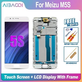 AiBaoQi Напълно нов сензорен LCD дисплей + рамка + Смяна на захранващ кабел в събирането на Meizu M5S