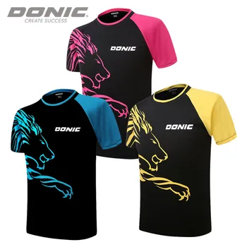 DONIC, лятна спортна мъжка дамска дишаща тениска с къс ръкав, дрехи за тенис на маса, облекло за бадминтон