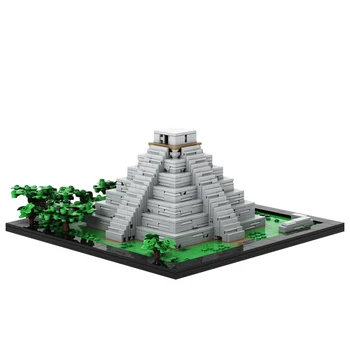 SETBRICKS MOC Архитектурата на Пирамидата на маите градивните елементи на Играчки Модел бижута направи си САМ Тухли за детска колекция от подаръци за рожден Ден