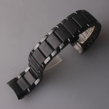 Висококачествен керамичен каишка за часовник AR1451 AR1452 въжета за часа с цип-пеперуда от неръждаема стомана 22 мм, 24 мм, Полирана и матирана