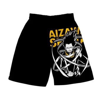 Аниме My Hero Academia Aizawa На Летните мъжки, дамски къси панталони с 3D принтом, еластична талия, градинска дрехи, плажни шорти, индивидуалност