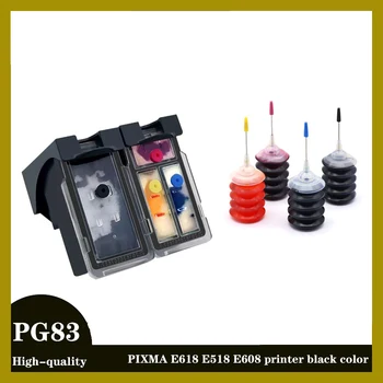 Съвместим мастилницата с Canon PG-83 CL-93 PG83 черно CL93 цветен PIXMA E518 E618 E608 E510 E500 E600 E508 можете да добавите мастило