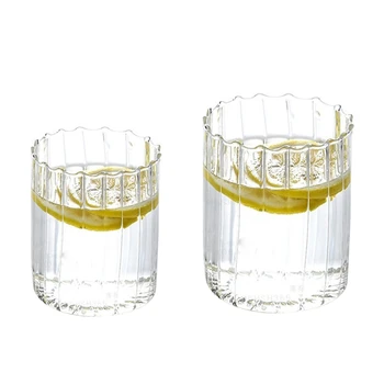 Шарени Топлоустойчива стъклена прозрачна чаша за вода с пулсираща вълна, мрежа на известни Личности, чаши за сок, чаши за вино
