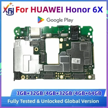 XIFEHHE Оригиналната разблокированная дънна платка за HuaWei Honor 6X Logic Board Глобалната версия на системата Android, напълно работеща 32 GB 64 GB