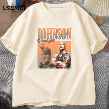 Тениска Дуейн Джонсън Rock Hard, мъжки летни дрехи, мъжки ризи harajuku с къс ръкав, ежедневни мъжки дизайнерски дрехи, тениски