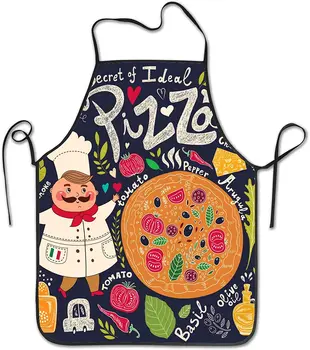 Cartoony кухненска престилка за пица със зеленчуци, престилки за пица със зеленчуци, професионални Престилки готвач, устойчив престилка сервитьор