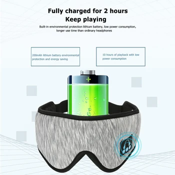 Безжична Слушалка С Капак за Очите, Bluetooth-Съвместими Слушалки За Сън, Многофункционално USB Зареждане, Дишащи, за да проверите за Спални