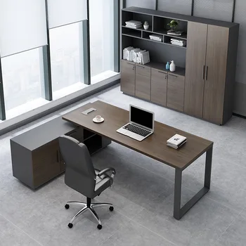 Ръководител на бюрото, минималистичная офис мебели, компютърна маса, голяма класа масата, на масата на шефа, финансов маса, офис за един човек
