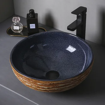 Настолен мивка за измиване на ръцете с една табела, тоалетна и мивка с една мивка, ретро Балконный мивка, керамичен умивалник