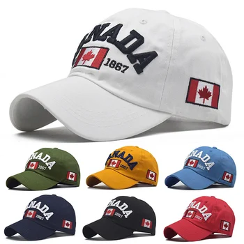 Канадски шапки мъжки дамски летни модни шапки Dad at възстановяване на предишното положение с бродерия букви Fla, черна бейзболна шапка Wite, дамски бейзболна шапка orras ombre