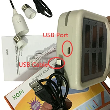 HOPI HP9800 USB Порт 4500 W 85 На 110-220 v-265 v ac 20A HP-9800 Електрически Монитор Energi Led Тестер Светлина Soket Ваттметр Анализатор