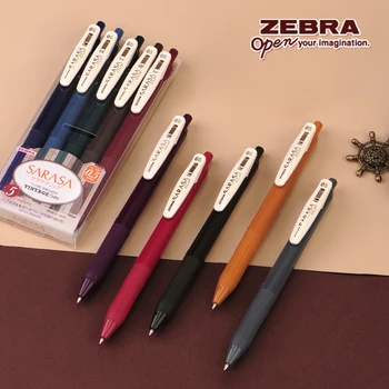 5 бр./лот, Японски цветен гел писалка ZEBRA JJ15 в ретро стил, бързосъхнеща химикалка за подпис, за да проверите за писане