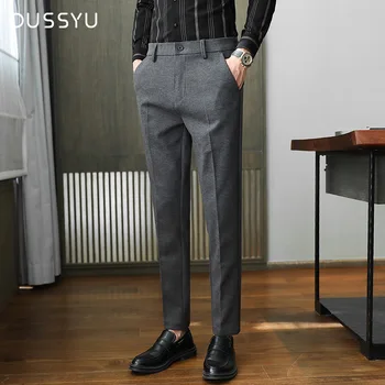 Мъжки ежедневни бизнес панталони, есенни приталенные класически официални офис панталони за мъже, панталони за корейската сватбени партита