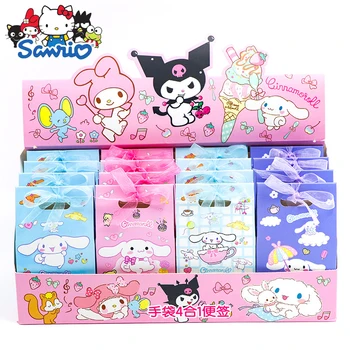 Sanrio мультяшная серия на канцеларски материали Cinnamoroll Melody Kuromi Hello Kitty Забележка Подарък кутия набор от офис консумативи за бележки на Едро