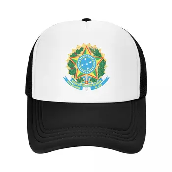 Бейзболна шапка с националната емблема на Бразилия в стил пънк за жени и мъже, дишаща бразилският карта и флаг, шапка шофьор на камион, производителност