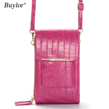 Buylor 2023 Нова дамска чанта през рамо, модерна чанта за мобилен телефон, дамская чанта за жени, клатч с pattern 