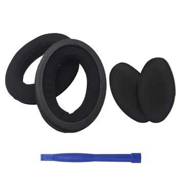Преносими амбушюры Сменяеми възглавнички за уши, Меки и Удобни, шумоизолирани леки, Подходящи за HD515 HD555 Трайни-