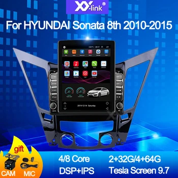 9,7 Инча Tesla Android 10,0 За HYUNDAI Sonata 8 Sonata yf безжичната 2010-2015 HD Авто Радио GPS Мултимедиен Плеър С Камера С Микрофон Аудио