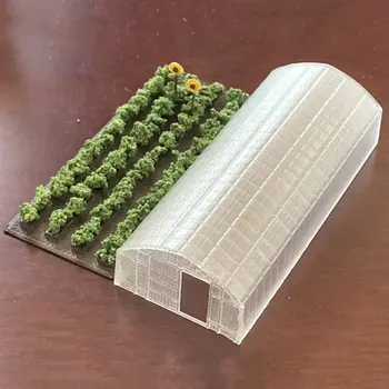 Модел на сградата в мащаб N, Модел зеленчукови оранжерии, миниатюрни колекция, пясък маса, оформлението на пейзажа, сцена, детски Играчки