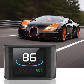 LEEPEE OBDII Интелигентен Цифров Измерител на HUD P10 За Автомобил за измерване на скоростта, Измеряющего Температурата, Обороти в минута, Пробег, Мултифункционален Централен Дисплей