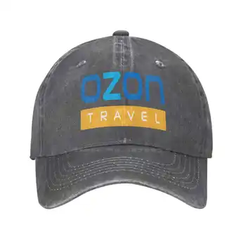 OZON.travel Деним шапка с логото на най-високо качество, Бейзболна шапка, вязаная капачка