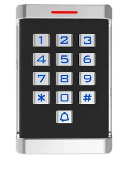 Четец на контролер за достъп към рамката на клавиатурата RFID 2000 потребители, идентификация карта Wiegand 26 IC, клавиатура, контрол на достъп с парола с вратата звънец