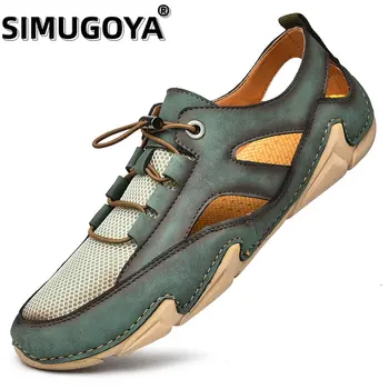 SIMUGOYA/ Нови Летни мъжки Сандали, Ежедневни Обувки, Модни Дишаща Плажни обувки от Вкара Тъкан, Градинска Мъжки обувки Zapatos Високо качество