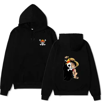 2023 Мъжки hoody с шарките на манга за мъже/жени, японското аниме, Забавен Luffy, популярен пуловер в стил харадзюку в стил хип-хоп, hoody