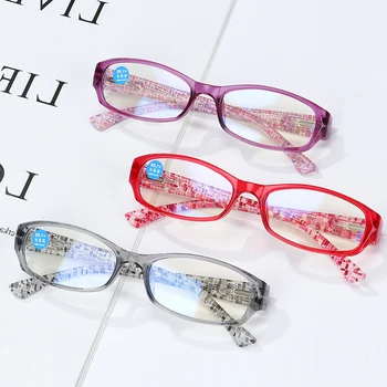 Очила за четене унисекс, леки очила за четене с анти-синя светлина, прозрачни лещи с диоптриями от + 1.0 до + 4,0